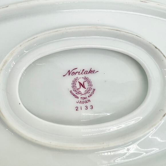 Noritake VINTAGE 1950s Japanese Porcelain Gravy Boat Handpainted Bamboo 2133 B09 - Picture 8 of 9